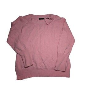 Valerie Stevens 2 Ply Cashmere Pink Sweater Women's Soft Luxe Knit